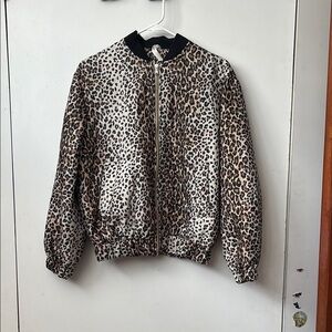Leopard Print Bomber Jacket